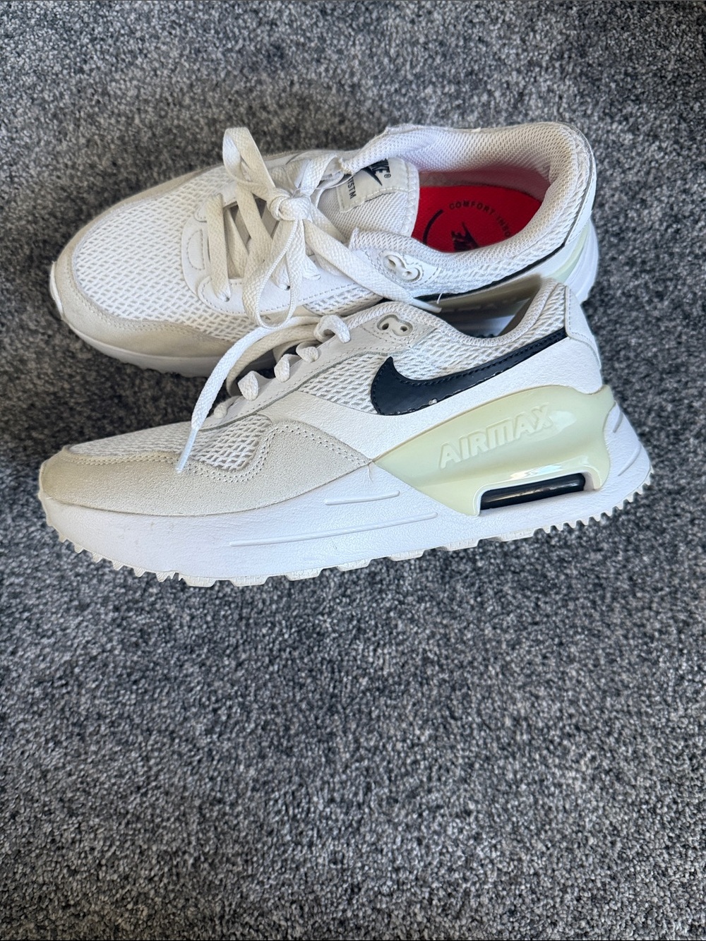 Nike White and Black Air Max Sneakers